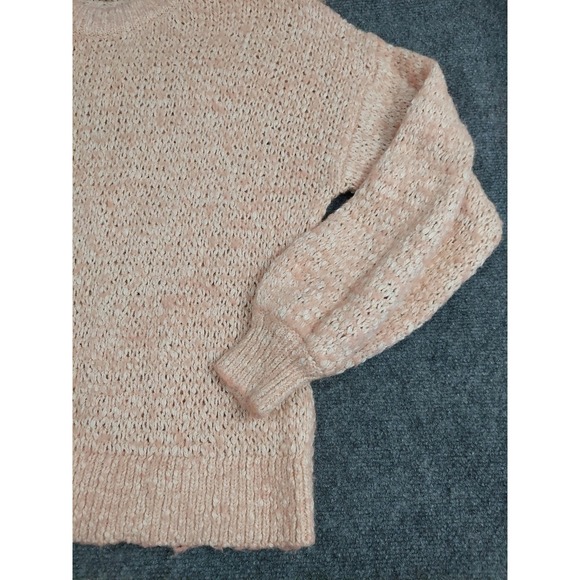 Madewell Sweater Womens Large Pink Chunky Knit Alpaca Wool Blend Crew Neck - Picture 4 of 12